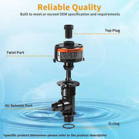 Johntruck high flow valve top plug allows pressure testing with gauge.