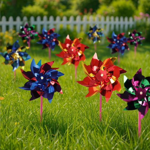 JOHOUSE rainbow pinwheel DIY assembly in action for hands on craft fun
