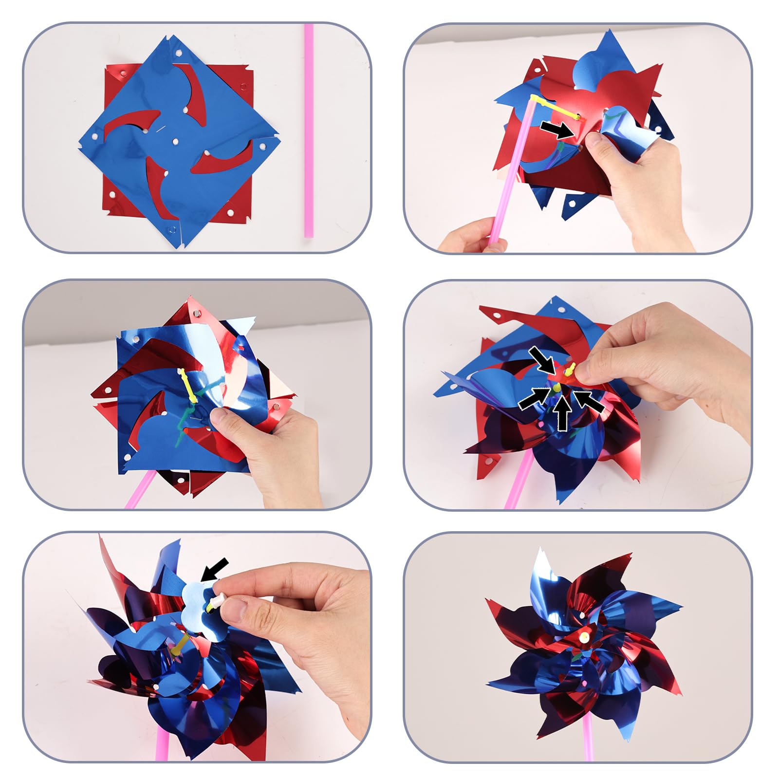 JOHOUSE rainbow pinwheel party favors decorate events and celebrations