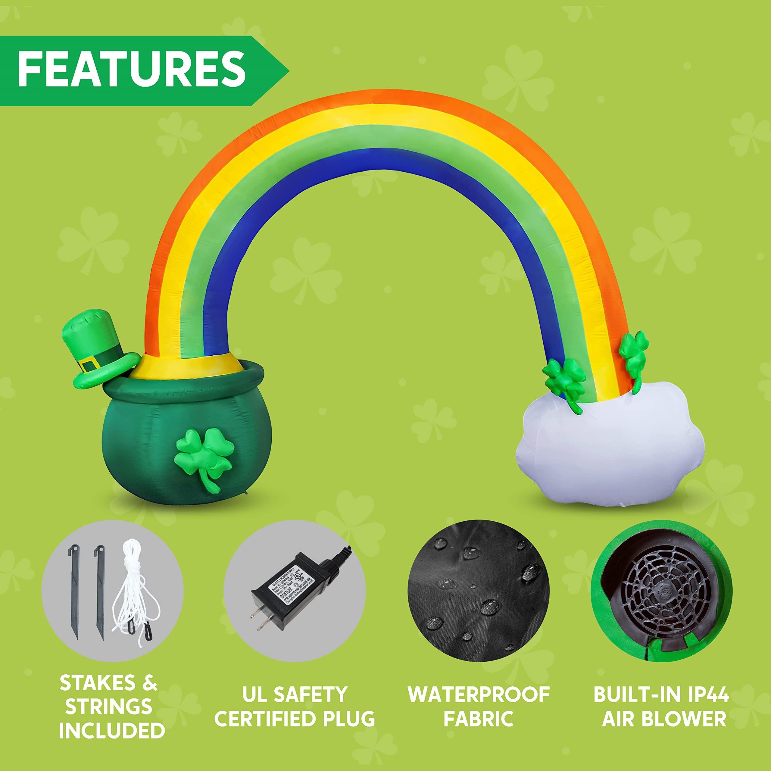 Joiedomi quick-setup inflatable pops up in minutes with included stakes and cords