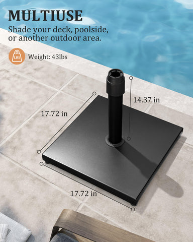 JOINHOM 45lbs base close-up of concrete core and durable construction