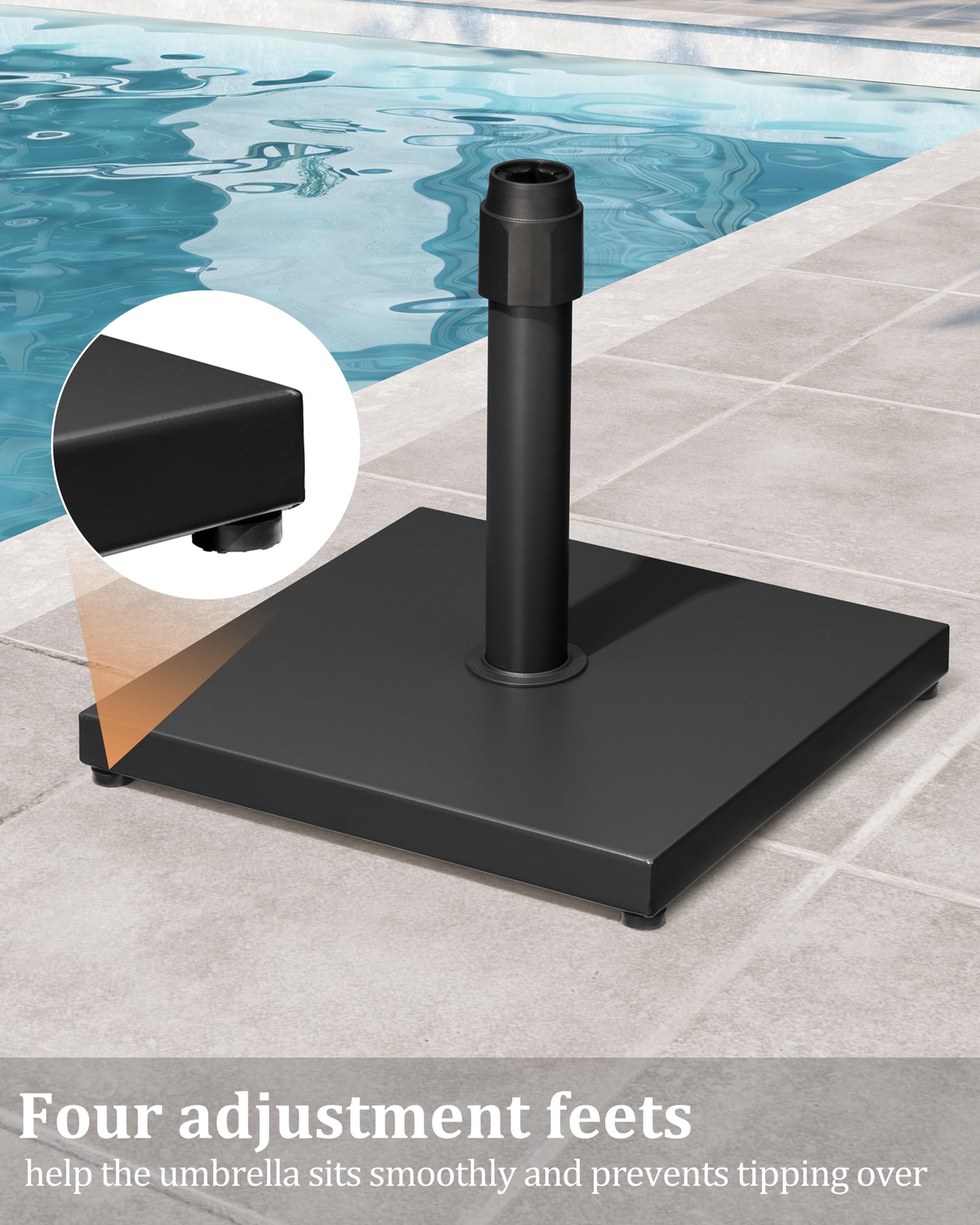 JOINHOM 45lbs base four adjustable feet enhance ground stability