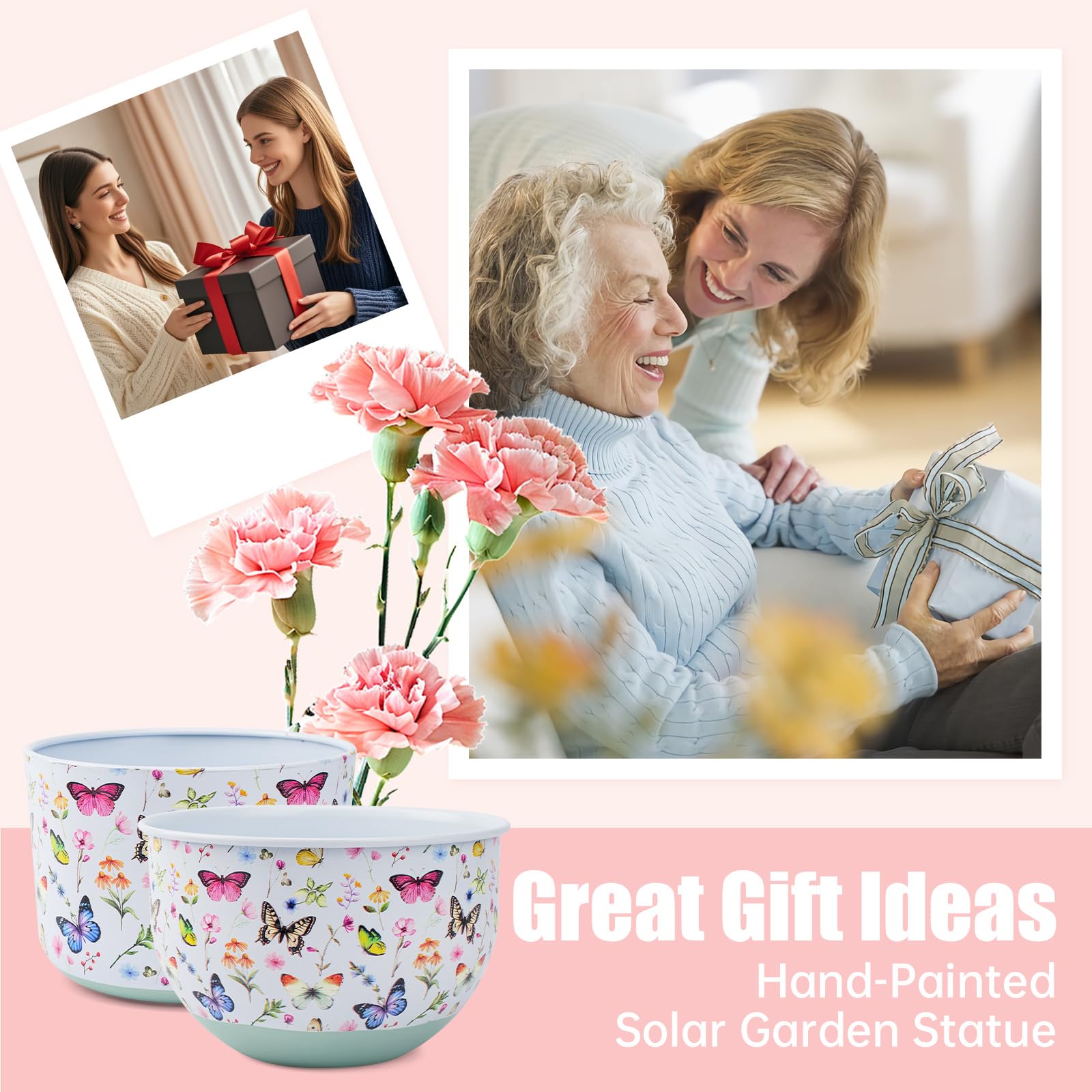 Joint Honglin colorful garden prints design, eye-catching focal point on patio or shelf.
