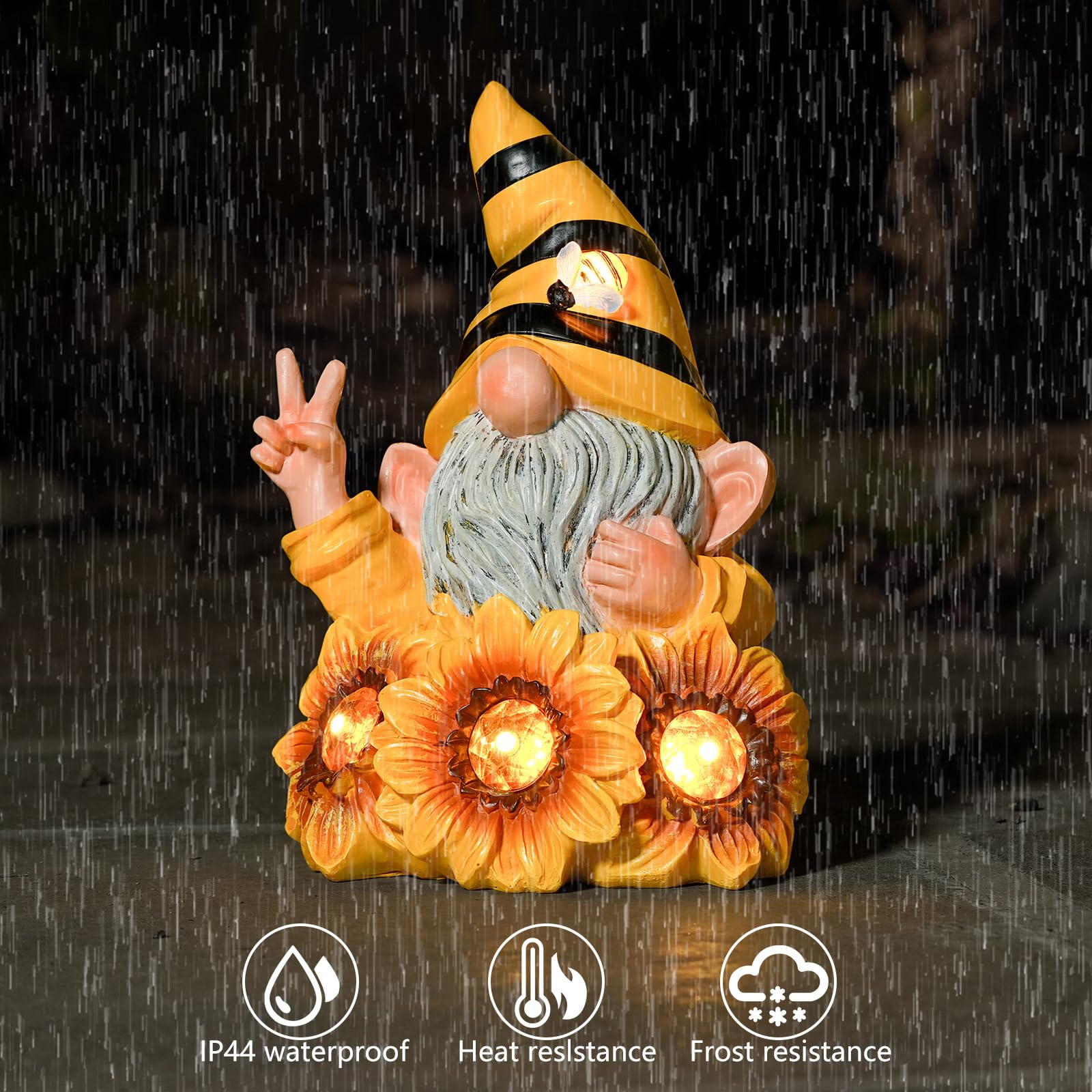 Joint Honglin weatherproof resin gnome withstands sun and rain outdoors