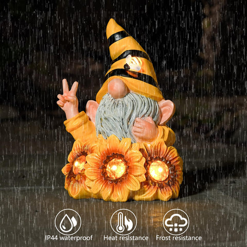 Joint Honglin weatherproof resin gnome withstands sun and rain outdoors