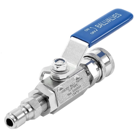 JOEJET ball valve lever enables easy high-pressure control.