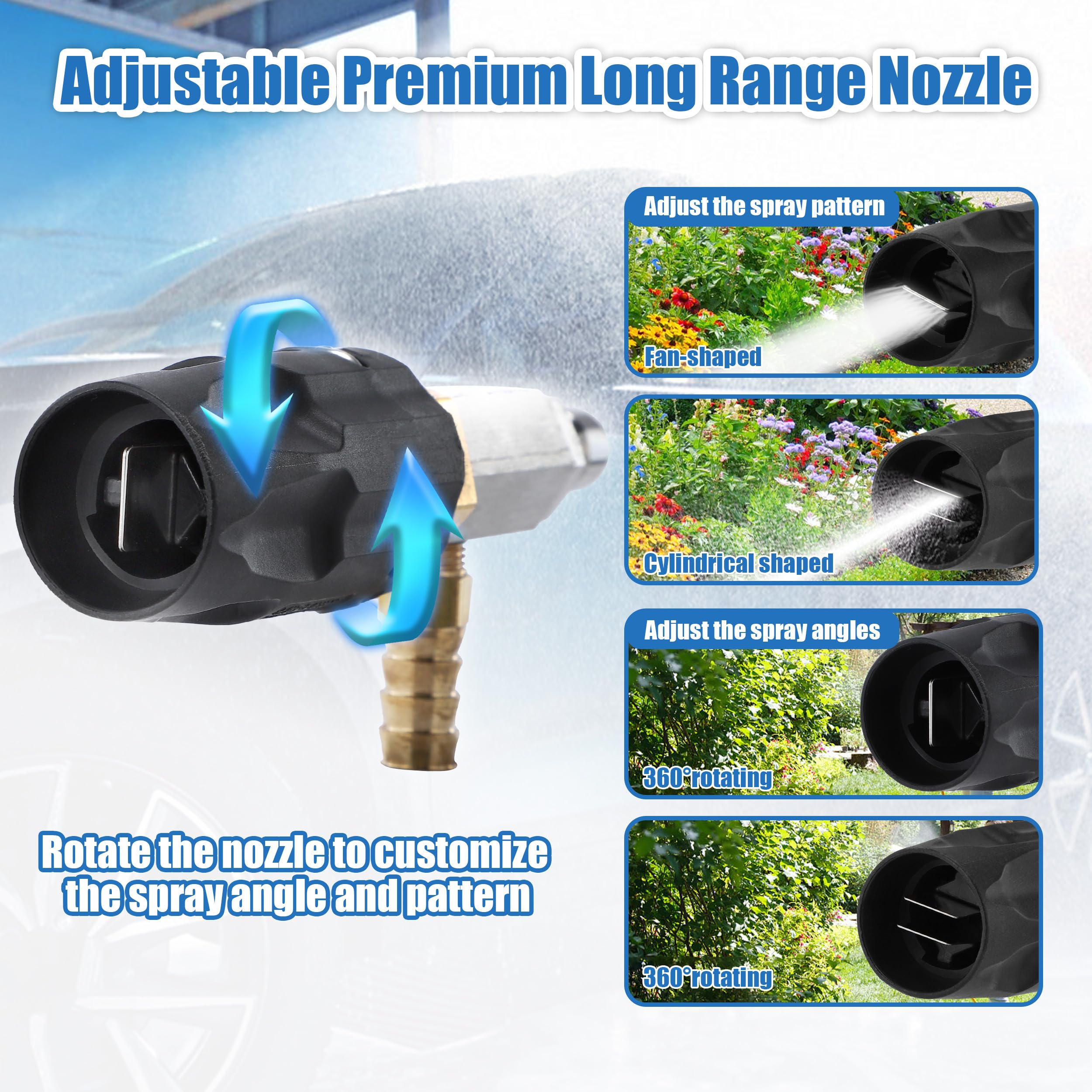 JOEJET chemical injector with adjustable nozzle for versatile cleaning