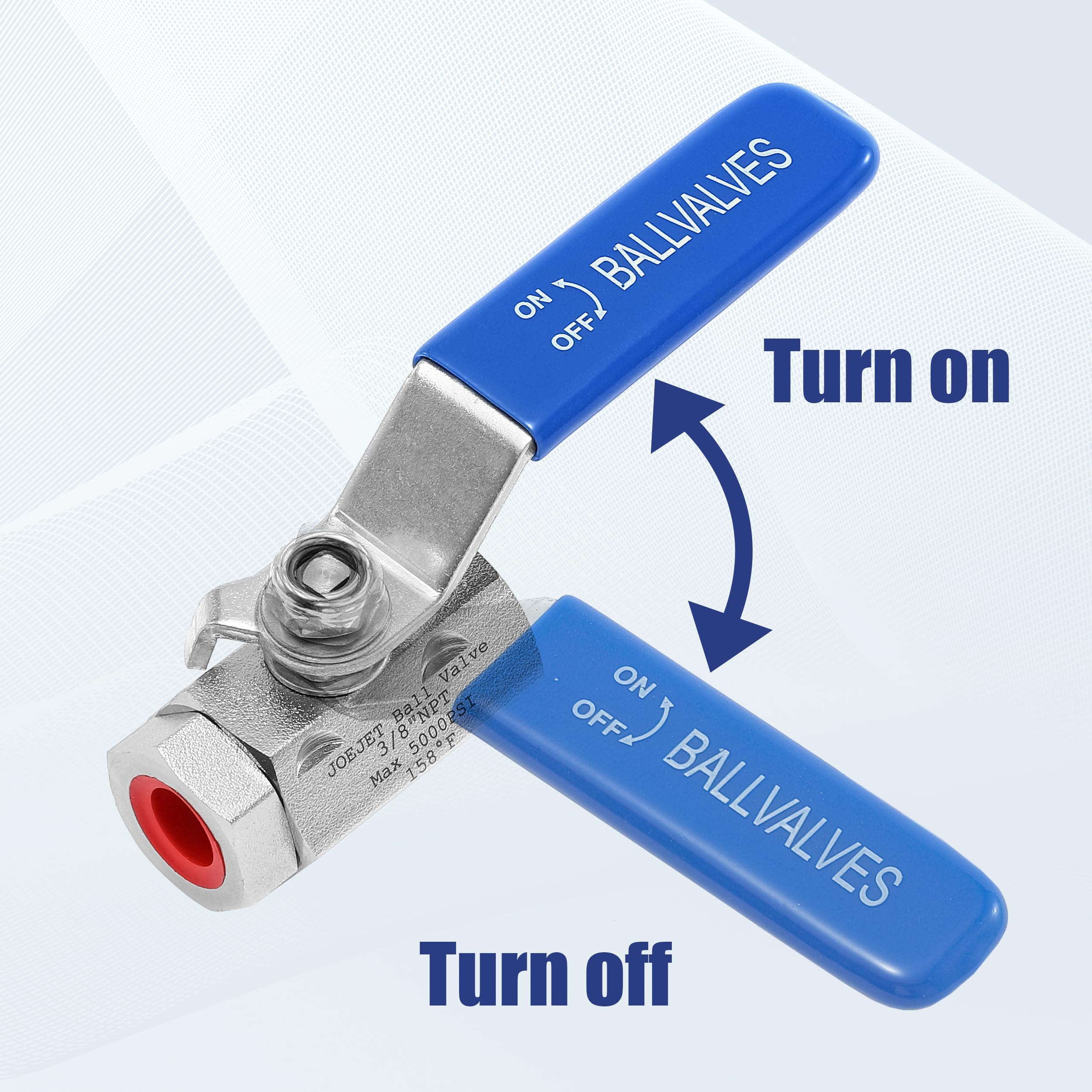 JOEJET leakproof ball valve minimizes leaks during operation.