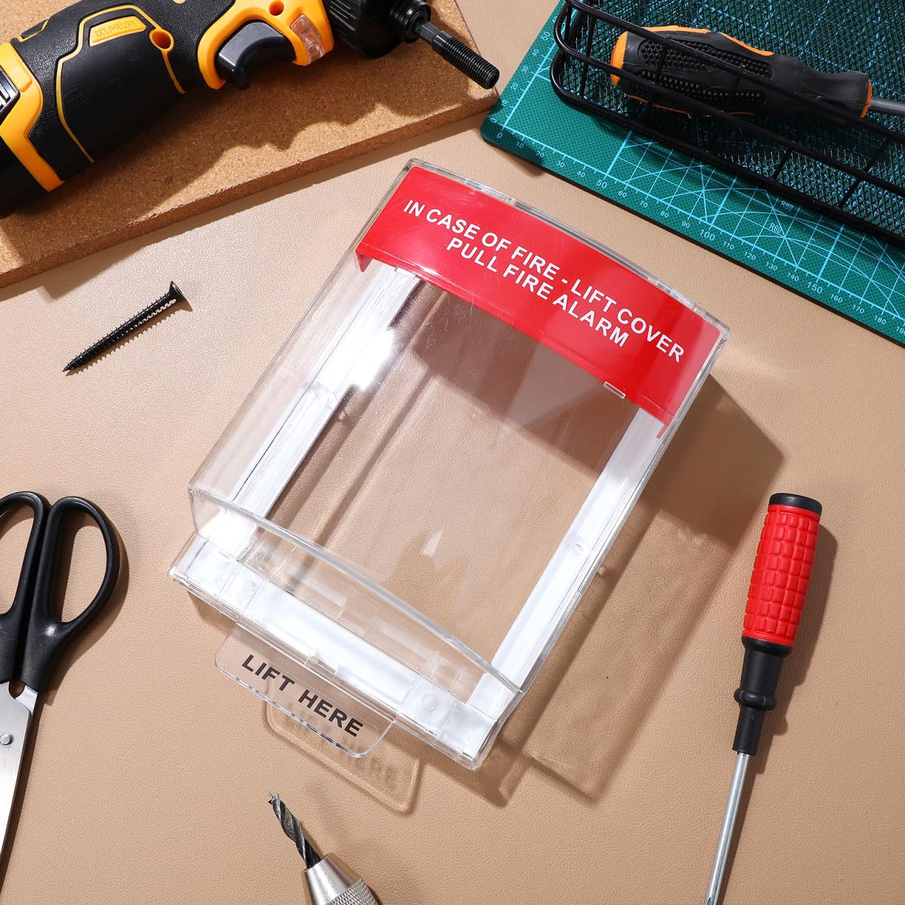 jojofuny fire alarm cover easy-installation kit with screws and anchors