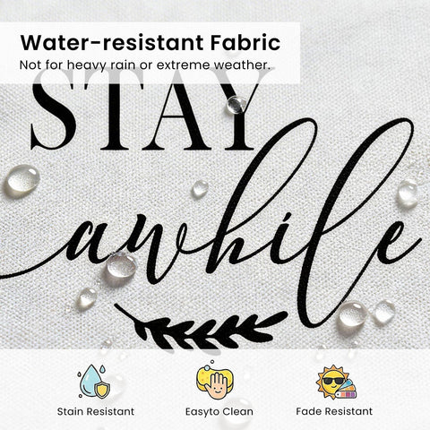 JOJOGOGO fabric closeup shows waterproof coating and durable polyester-linen blend.