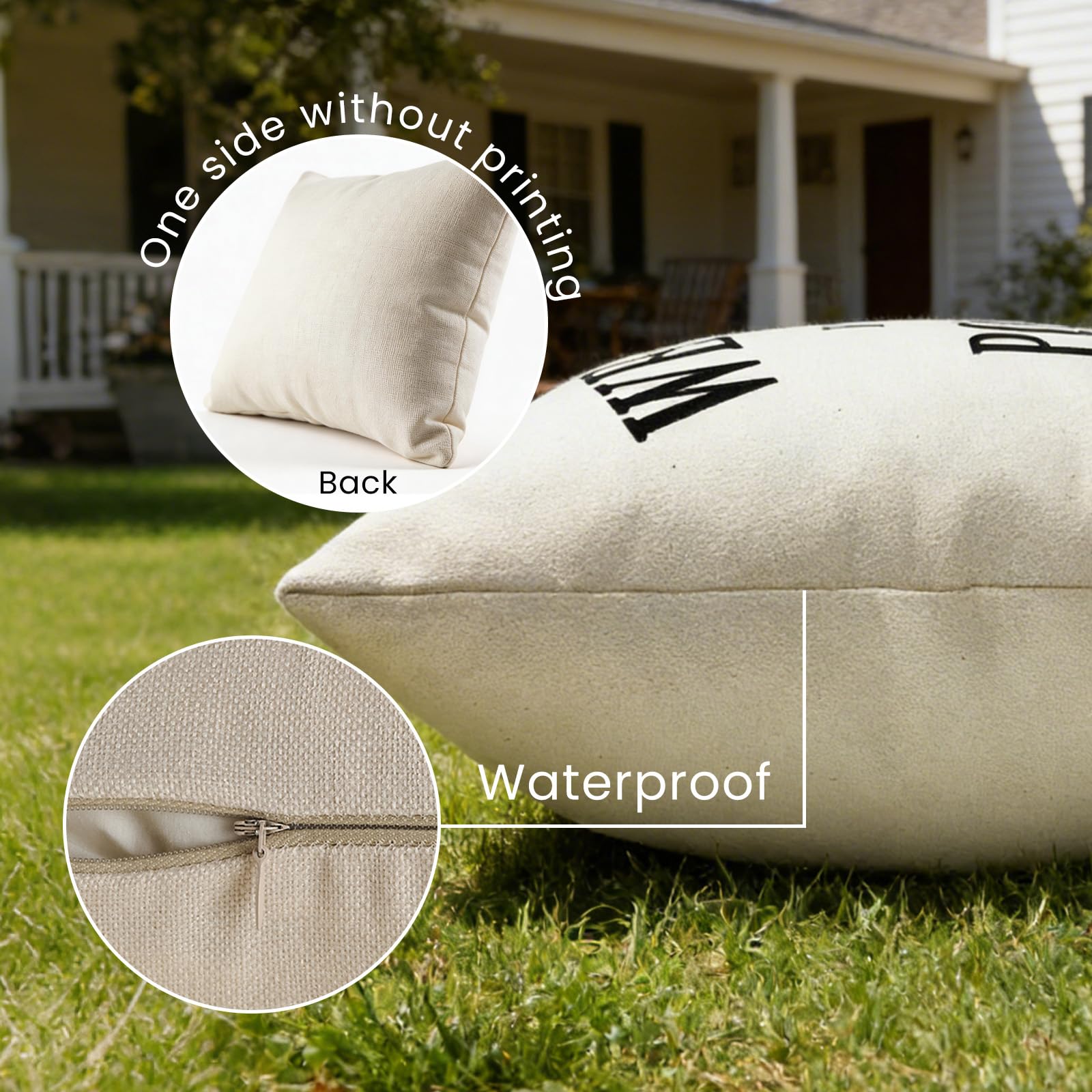JOJOGOGO outdoor-indoor use porch decor for sofas and benches.