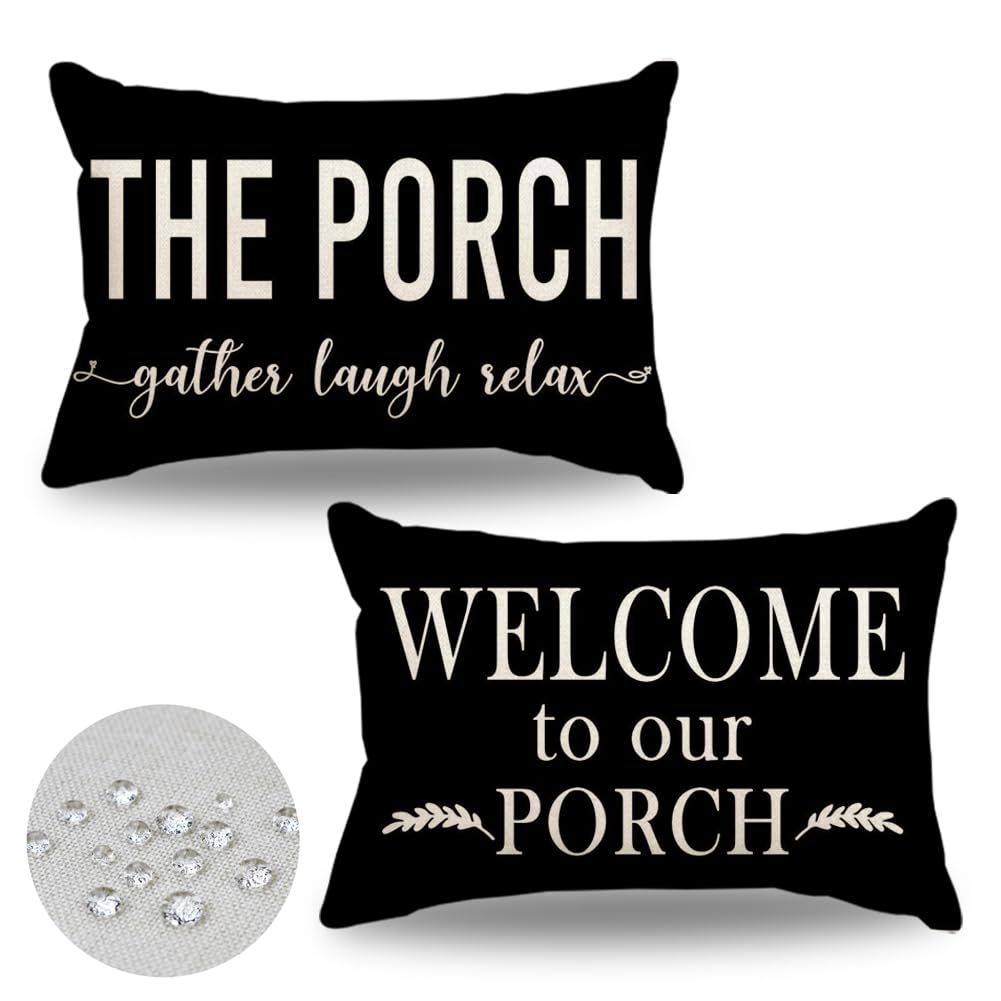 JOJOGOGO porch pillow front view adds color and comfort to outdoor seating