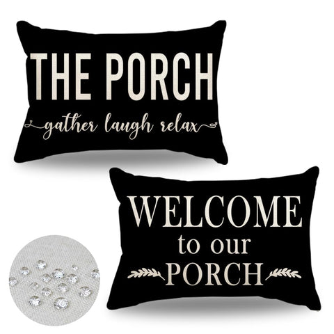 JOJOGOGO porch pillow front view adds color and comfort to outdoor seating