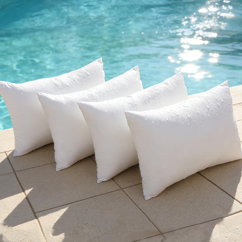 JOJOGOGO waterproof pillow insert ideal for porch and balcony seating.