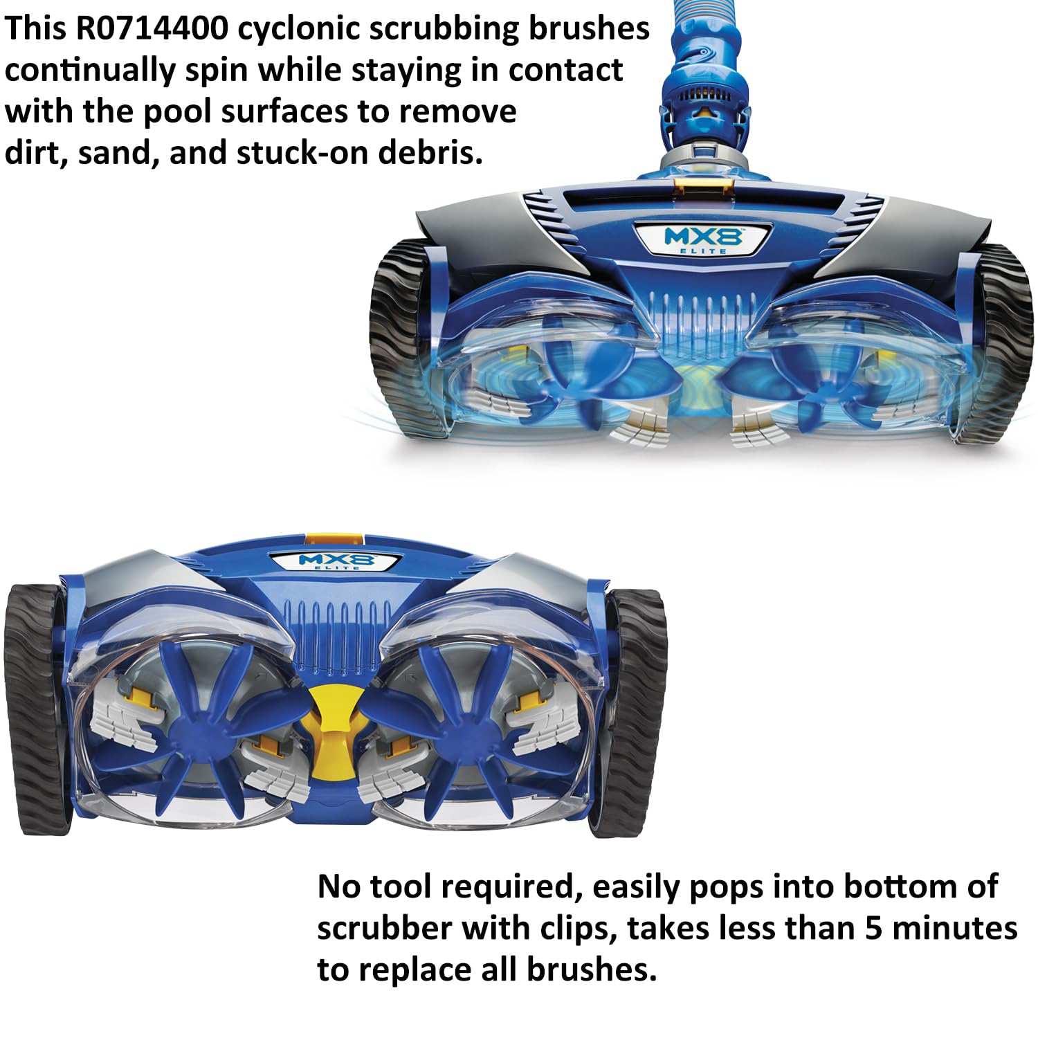 Jolaxy 4-pack brushes in packaging, ready for quick pool cleaner maintenance.