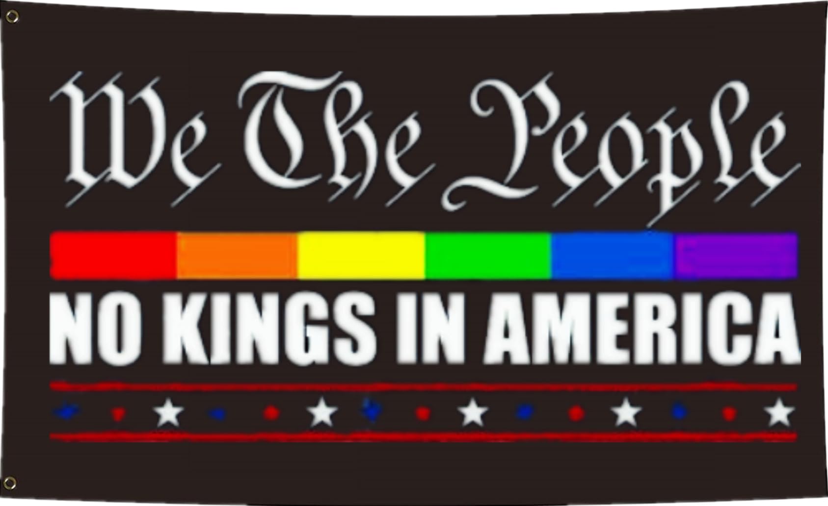 JOLCAHEU No Kings in America flag 3x5ft with brass grommets for outdoor display.