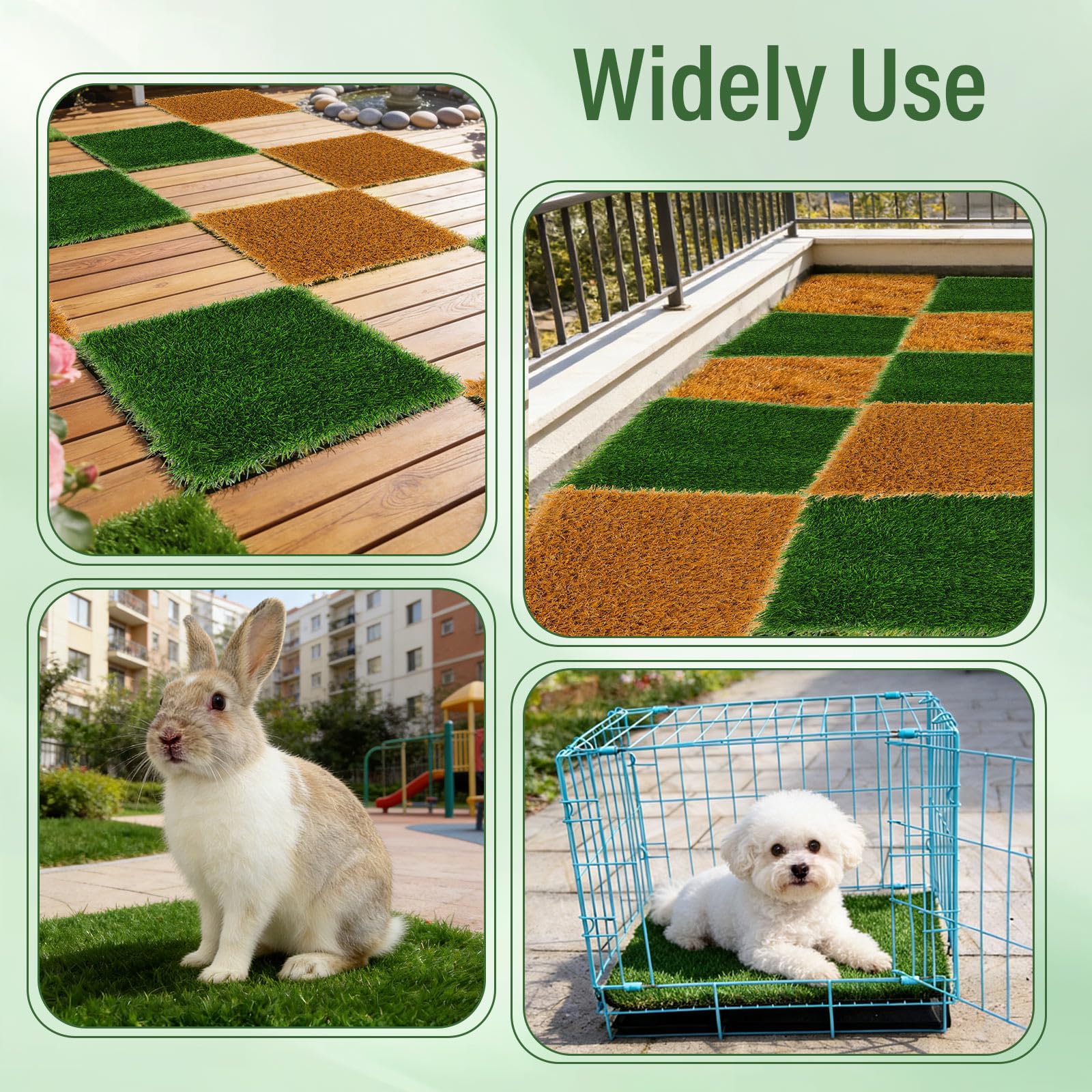 Jollidecor green nesting pad closeup: vivid color and texture