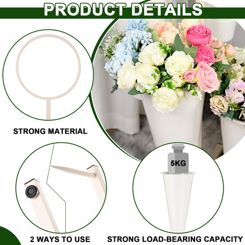 JolliKids large-capacity plastic vases for varied bouquets