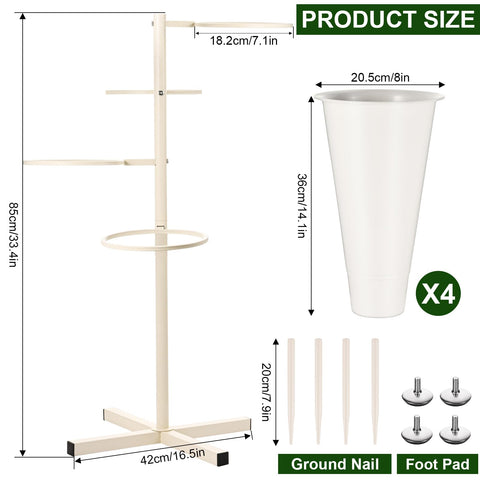 JolliKids rustic metal Florist Bar Stand highlighting sturdy design
