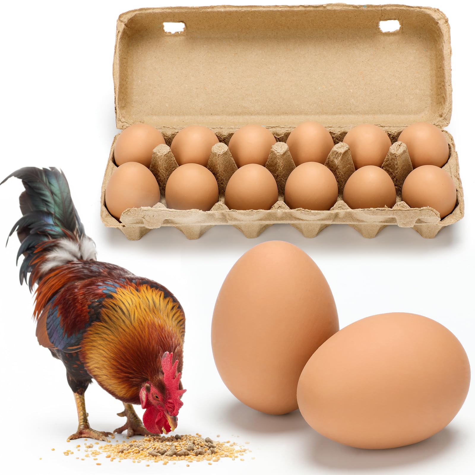 JolliLudo ceramic nest eggs 12pc set for coop training and realistic appearance.