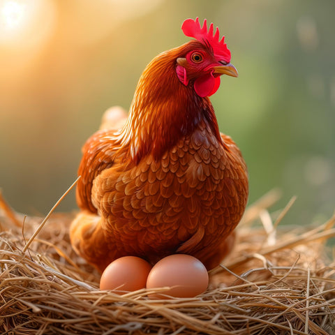 JolliLudo rubber nest eggs used for anti-peck training to protect eggs