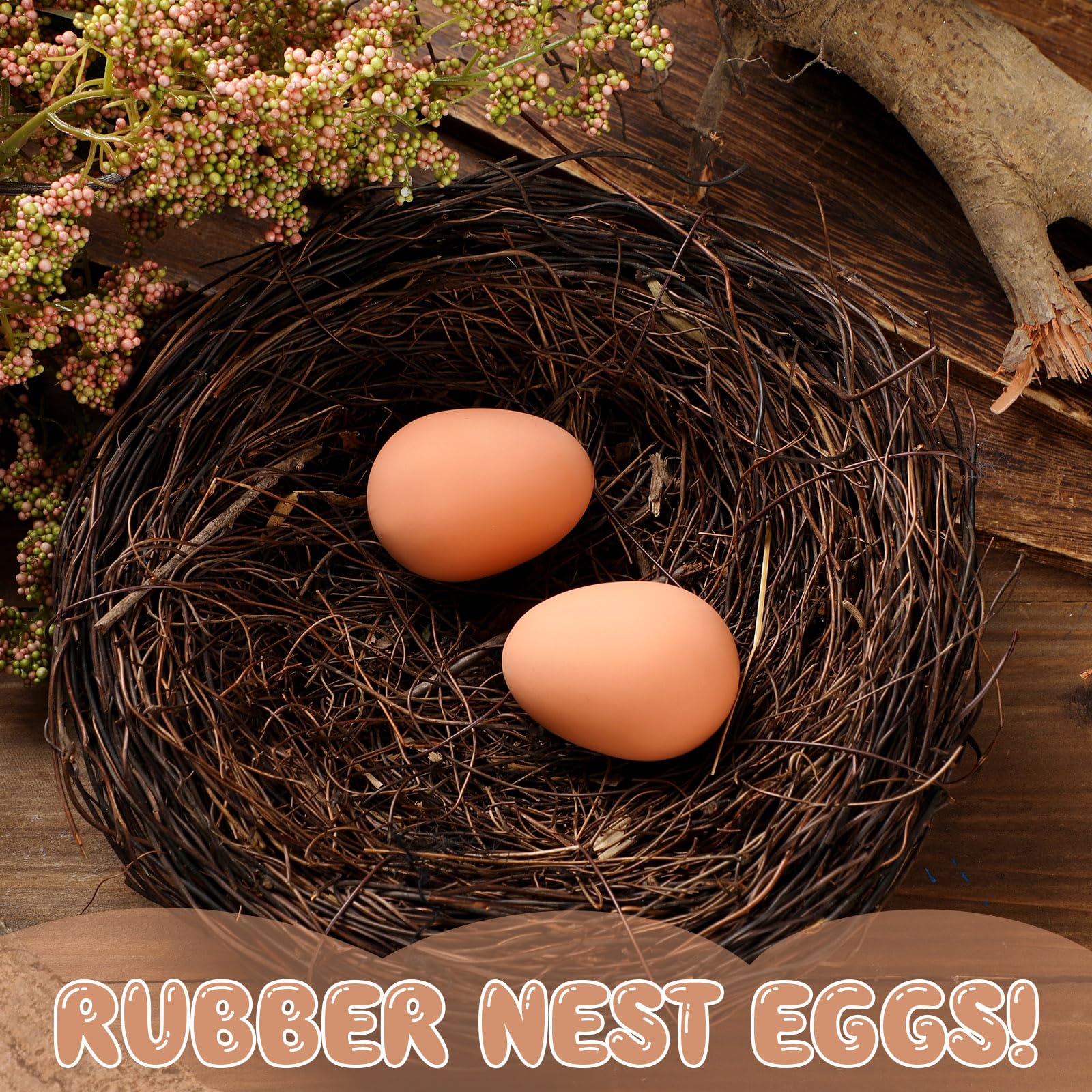 JolliLudo rubber nest egg in coop highlights safe, chew-resistant material for poultry safety