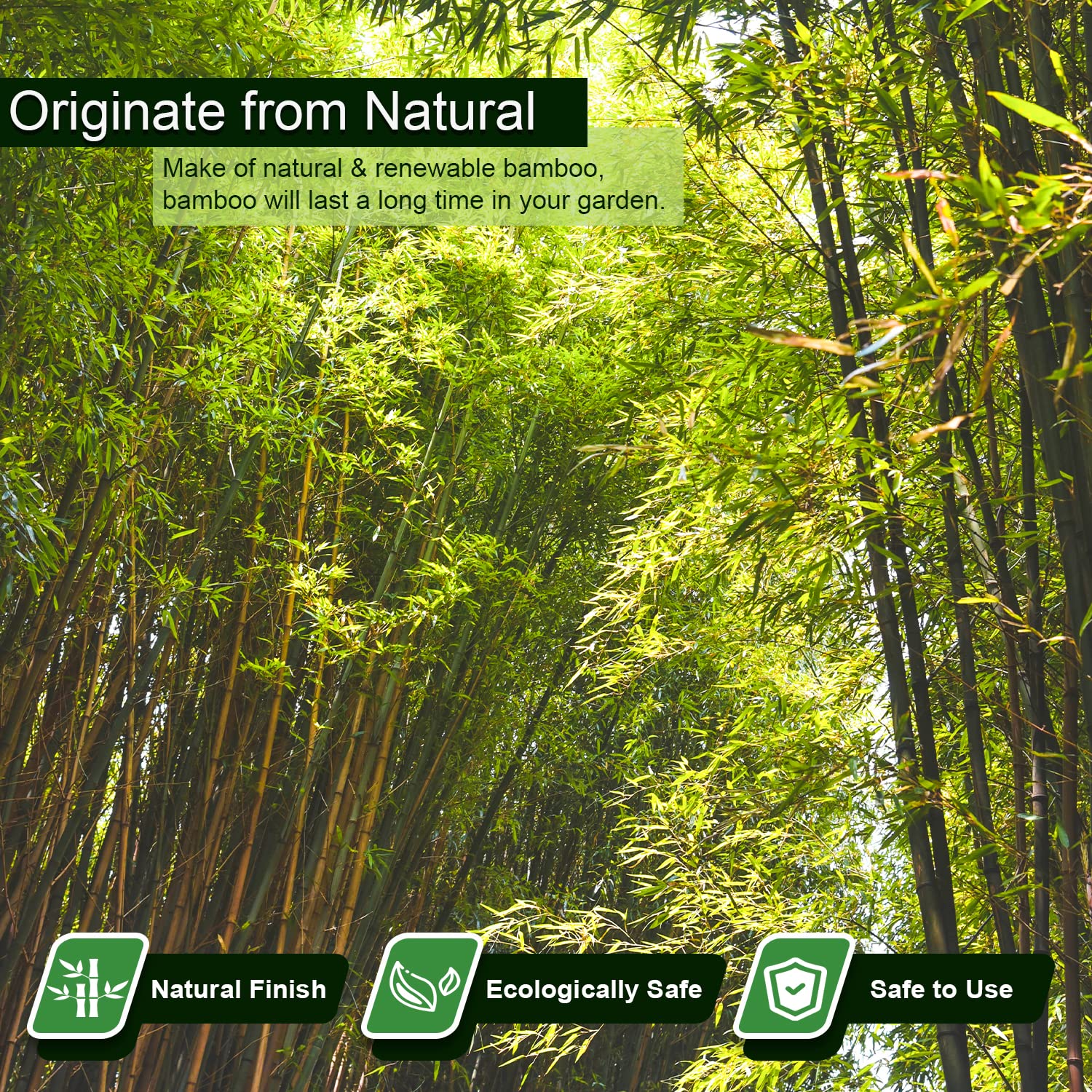 Jollybower bamboo stakes 1in diameter provide durable plant support.