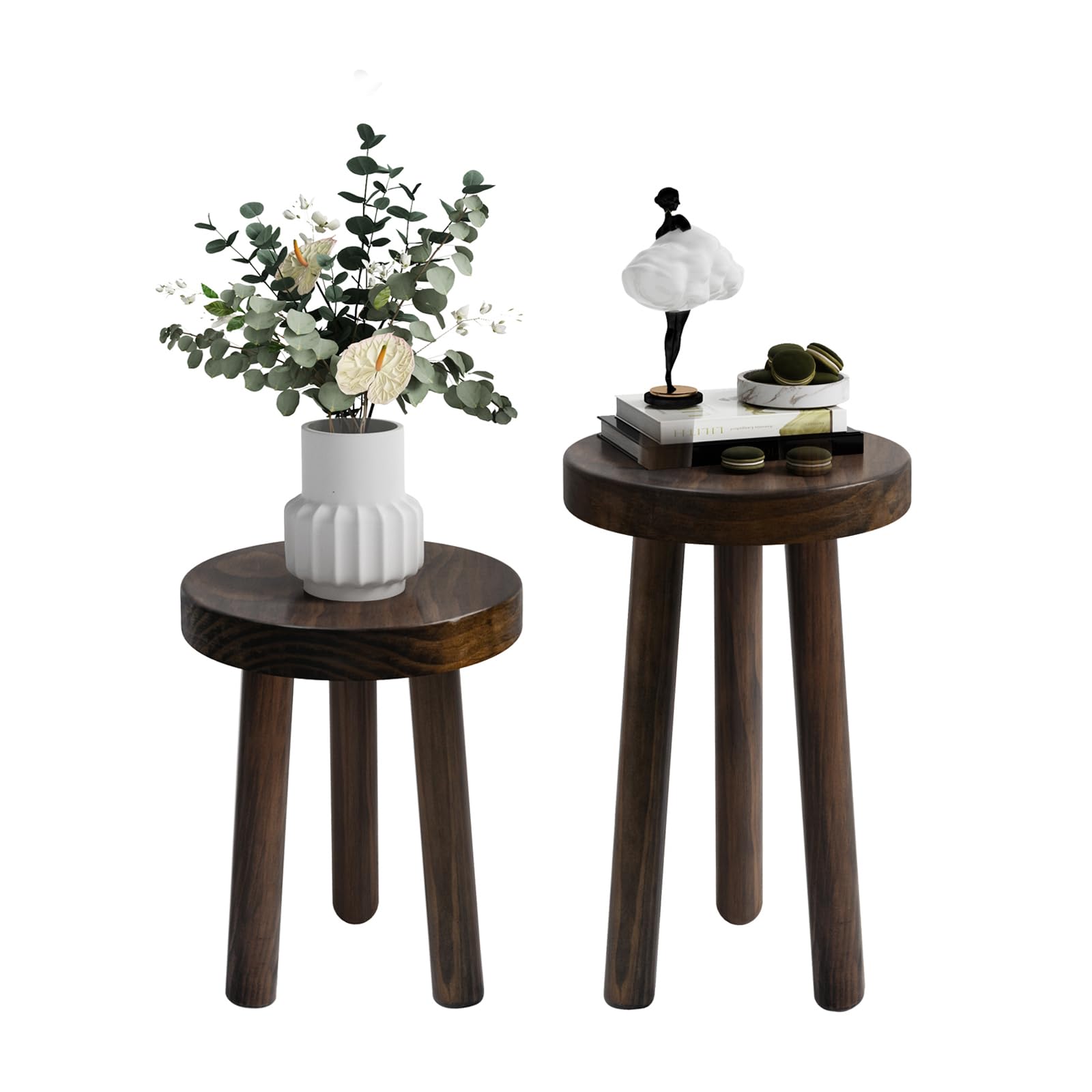 JOLLYMER wood plant stand 16-inch top elevates larger plants beautifully.