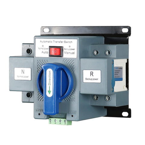 JONAS C AC110V 63A 2P transfer switch side view showing compact design