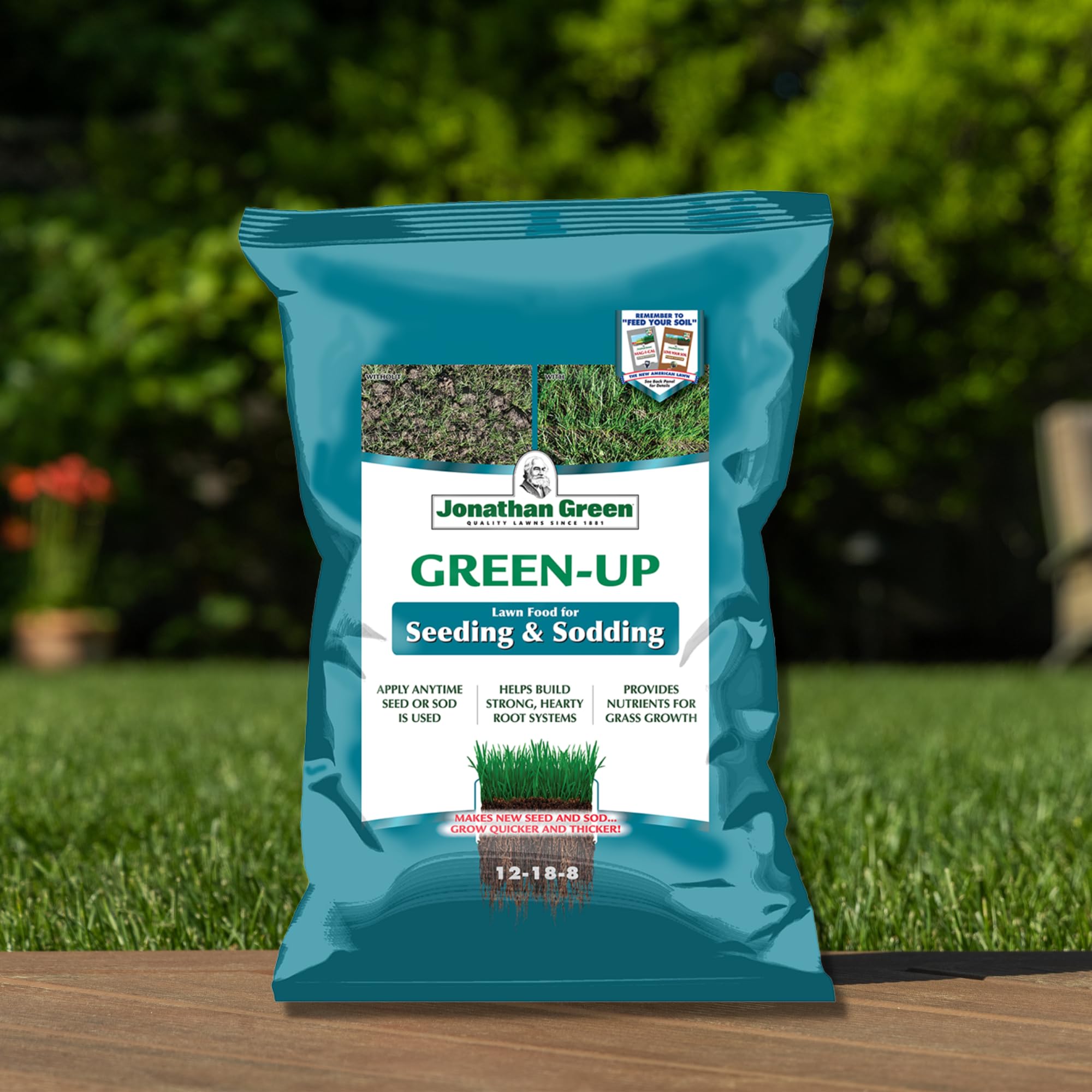 Jonathan Green 12-18-8 NPK formula highlights balanced nutrients for seedling growth