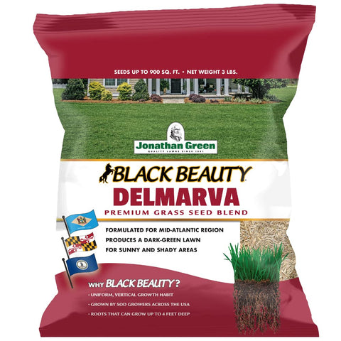 Jonathan Green Black Beauty Delmarva bag for establishing cool-season lawns.
