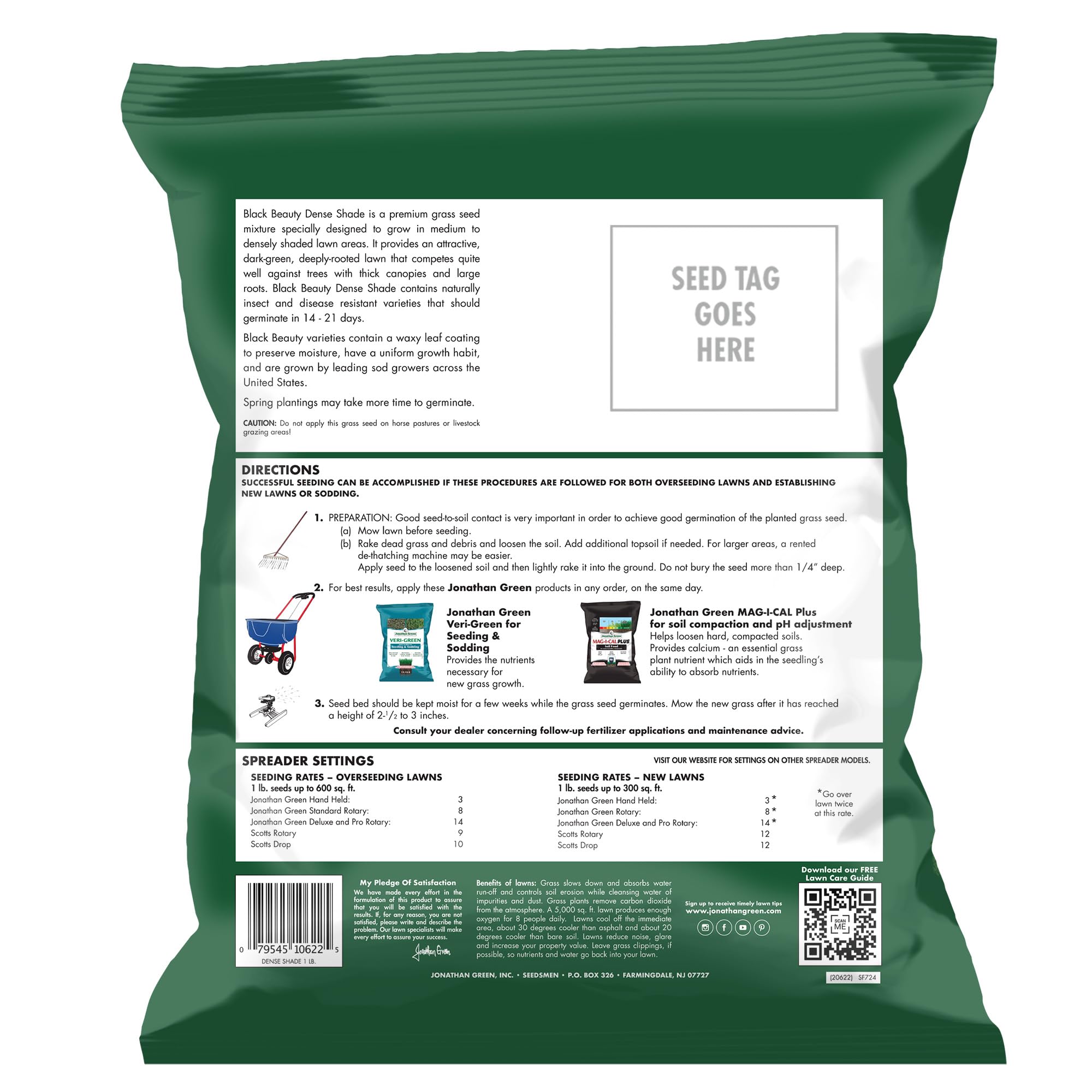 Jonathan Green Black Beauty Dense Shade Seed germination supports rapid lawn establishment.