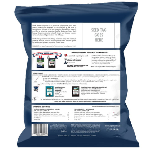 Jonathan Green Black Beauty Keystone seed blend forming dense, dark-green turf