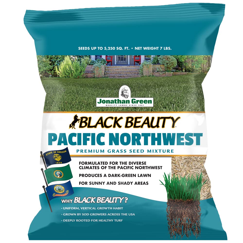 Jonathan Green Black Beauty Pacific Northwest seed bag for versatile lawns.