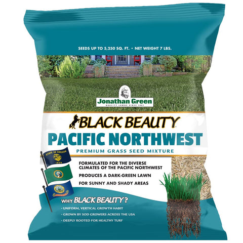 Jonathan Green Black Beauty Pacific Northwest seed bag for versatile lawns.
