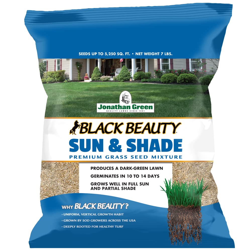 Jonathan Green Black Beauty Sun & Shade seed bag for sun or shade lawns
