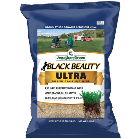 Jonathan Green Black Beauty Ultra seed bag front for premium lawn seed.