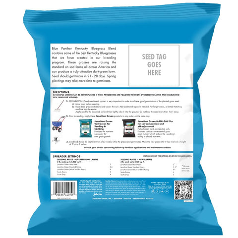 Jonathan Green Blue Panther seed used to overseed thinning lawns for improved density.