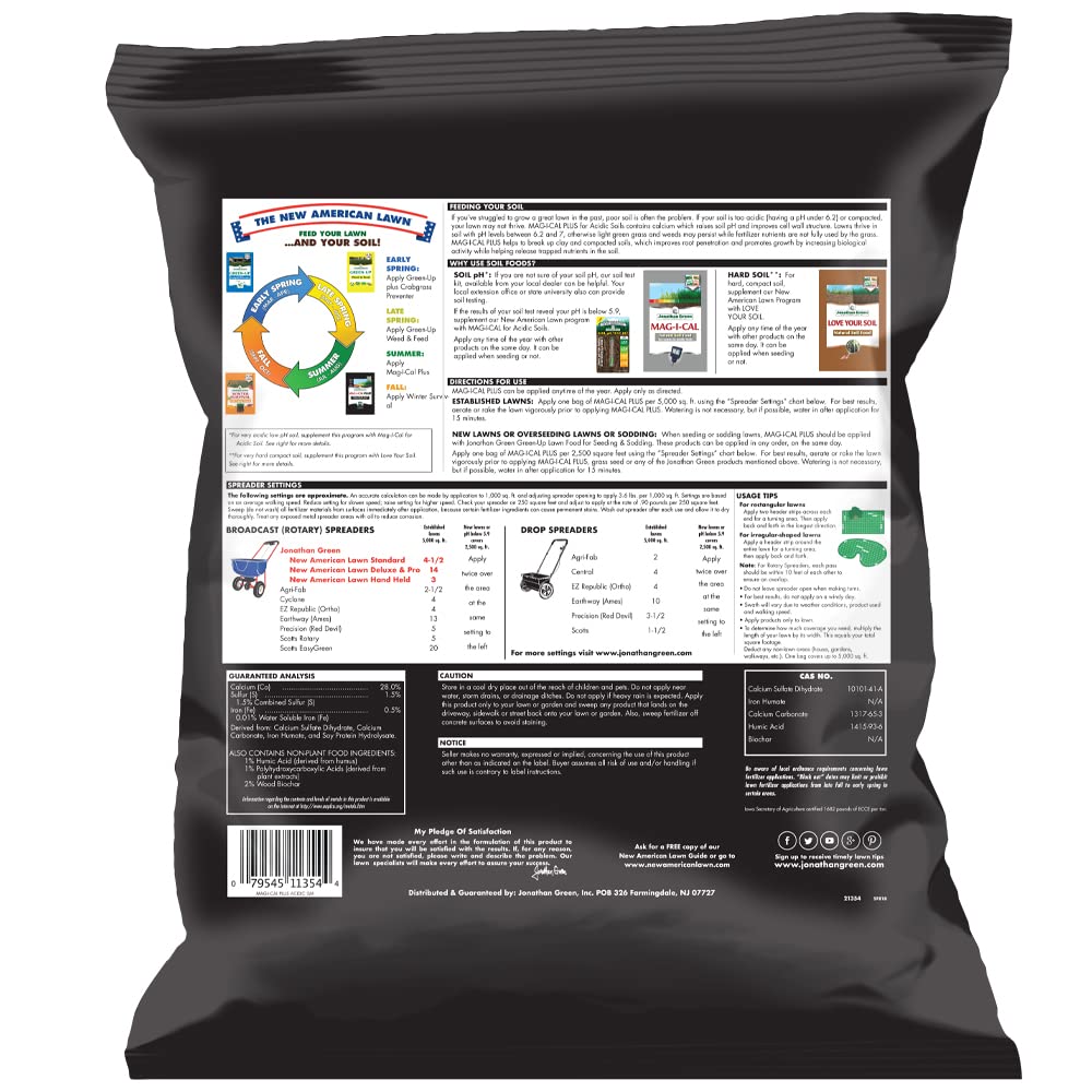 Jonathan Green Mag-I-Cal Plus loosens hard clay soil for root growth.