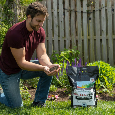 Jonathan Green Mag-I-Cal Plus balanced soil chemistry enhances nutrient absorption.
