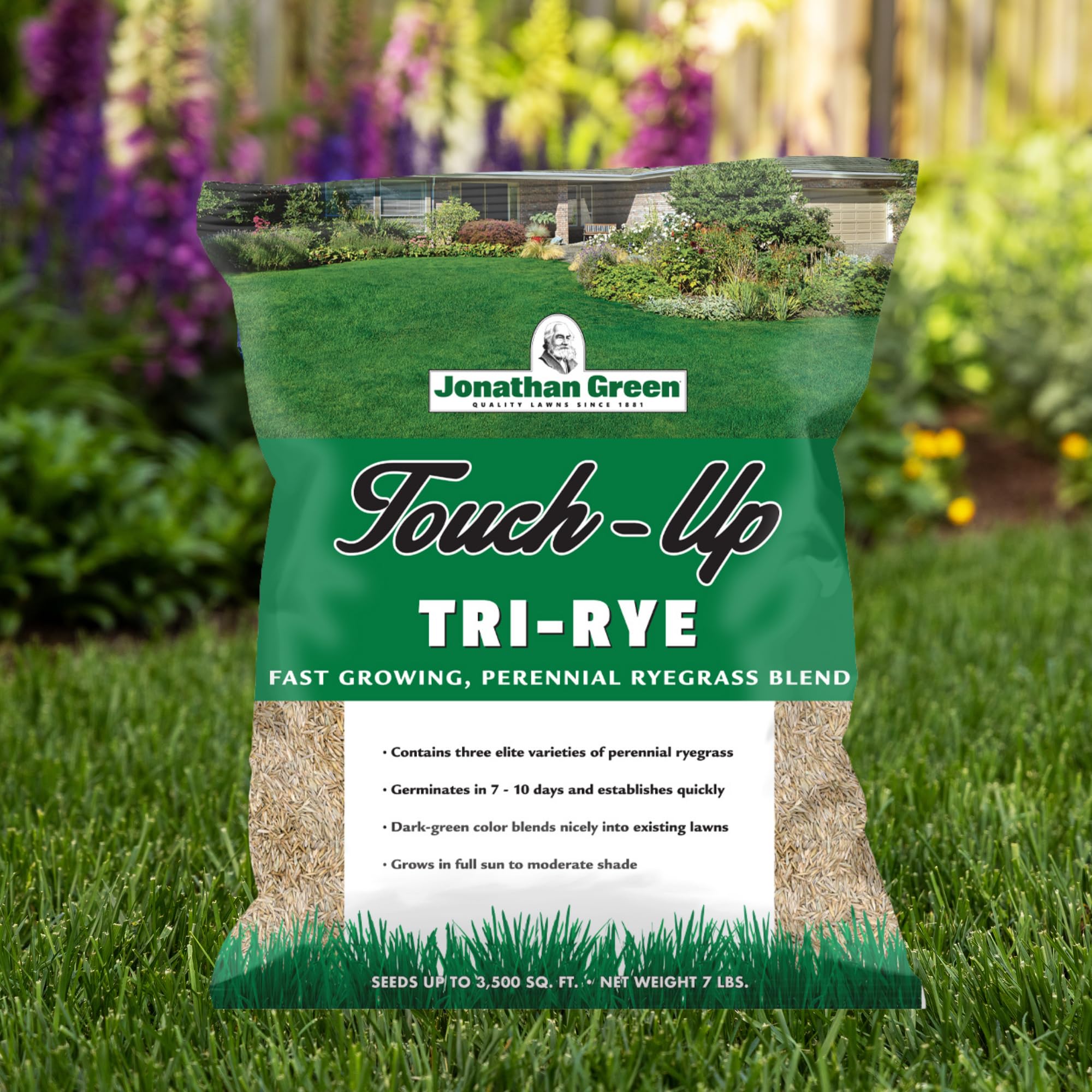 Jonathan Green TRI-RYE overseeding application on thinning lawn