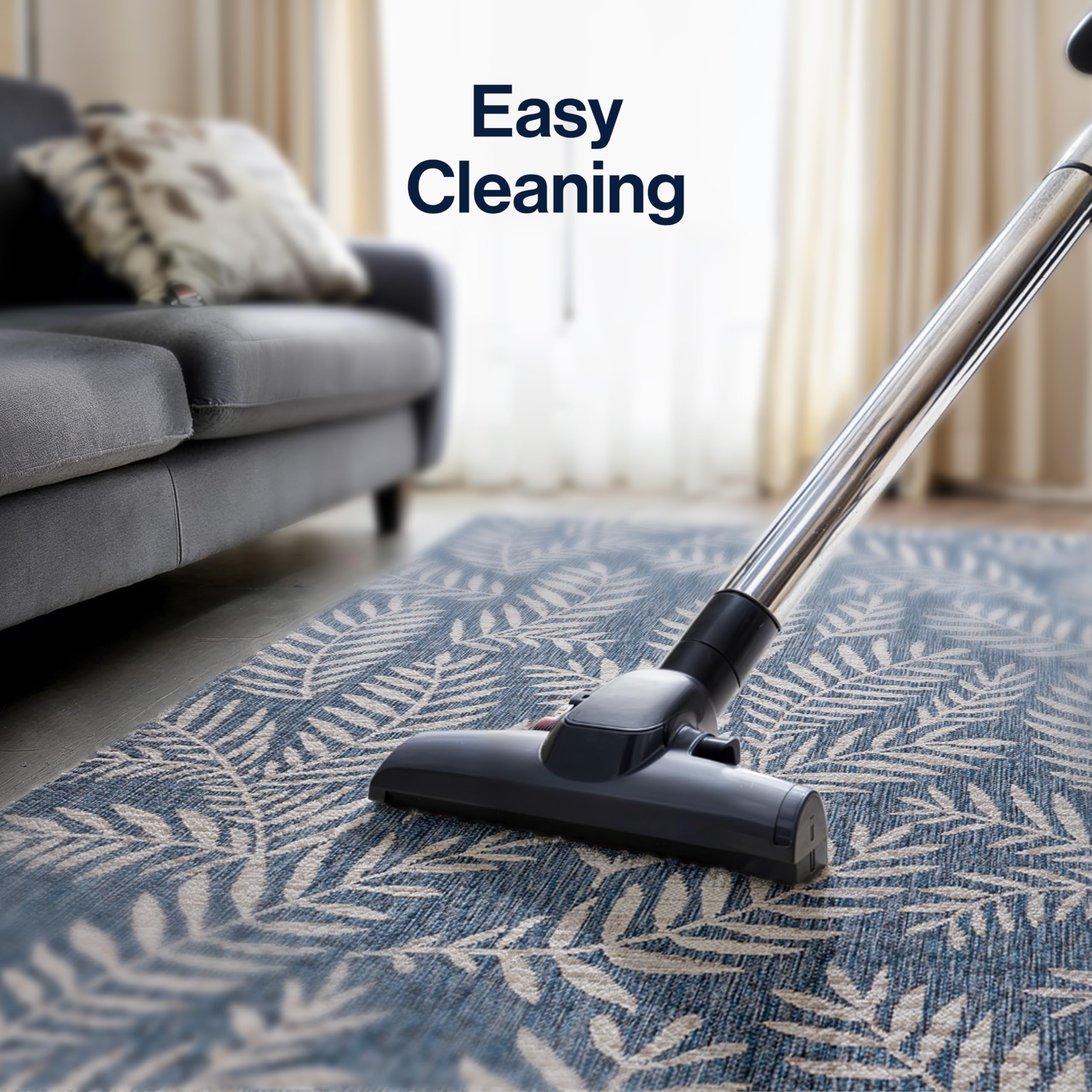 Jonathan Y high-traffic friendly rug resists dirt buildup.