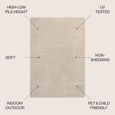 JONATHAN Y Hallie rug in living room adds subtle depth with high-low texture
