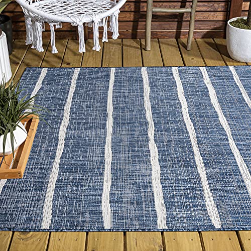 Jonathan Y Berber Stripe Rug helps keep busy homes tidy and stylish