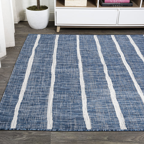 Jonathan Y Berber Stripe Rug fits living rooms, dining spaces, and bedrooms
