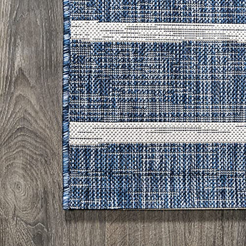 Jonathan Y Berber Stripe Rug non shedding surface reduces fuzz