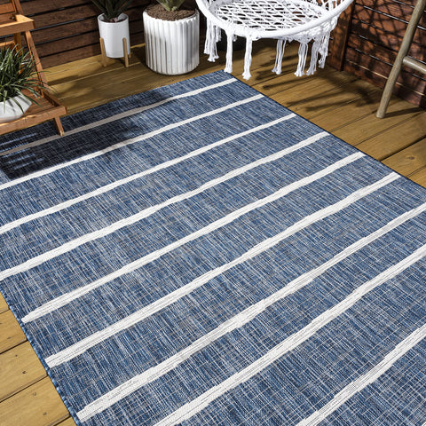Jonathan Y Berber Stripe Rug is stain resistant and pet friendly for spills