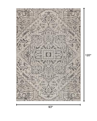 Jonathan Y star medallion textured weave rug adds chic outdoor style and easy cleaning.