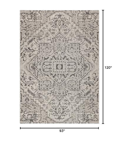 Jonathan Y star medallion textured weave rug adds chic outdoor style and easy cleaning.