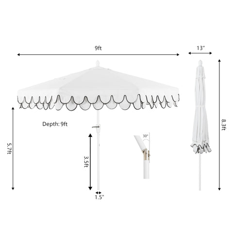 JONATHAN Y Tracy aluminum pole delivers durable weather-ready support.